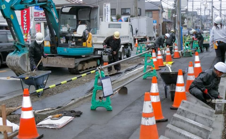 道路工事の様子